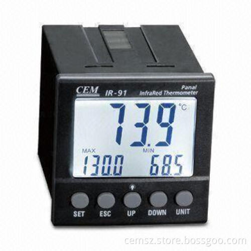 Panel Infared Thermometer with Precise Non-contact Measurements and Built-in Laser Pointer